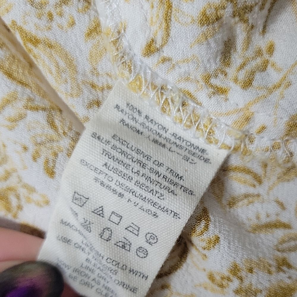 Free People 'Talk About It' Yellow Floral Blouse - Picture 4 of 5